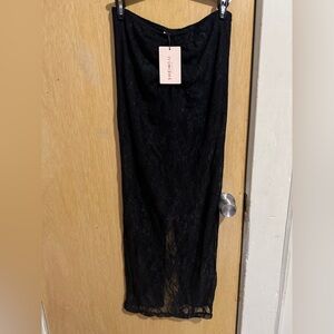 NWT Shein Black Lace Skirt